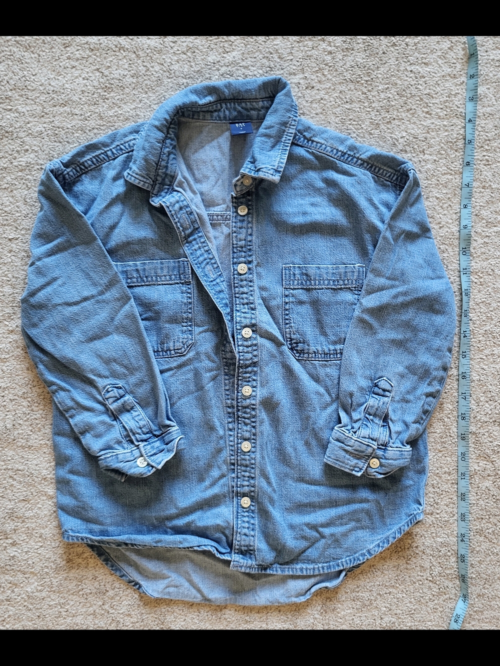 GAP Light Denim Blue Button-Down Shirt